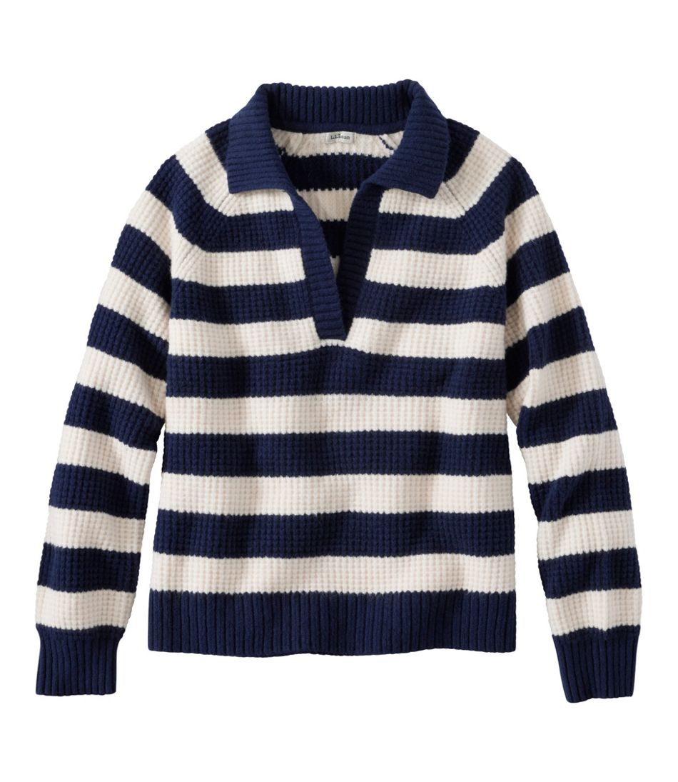 Women's SuperSoft Waffle Sweater, Polo Stripe