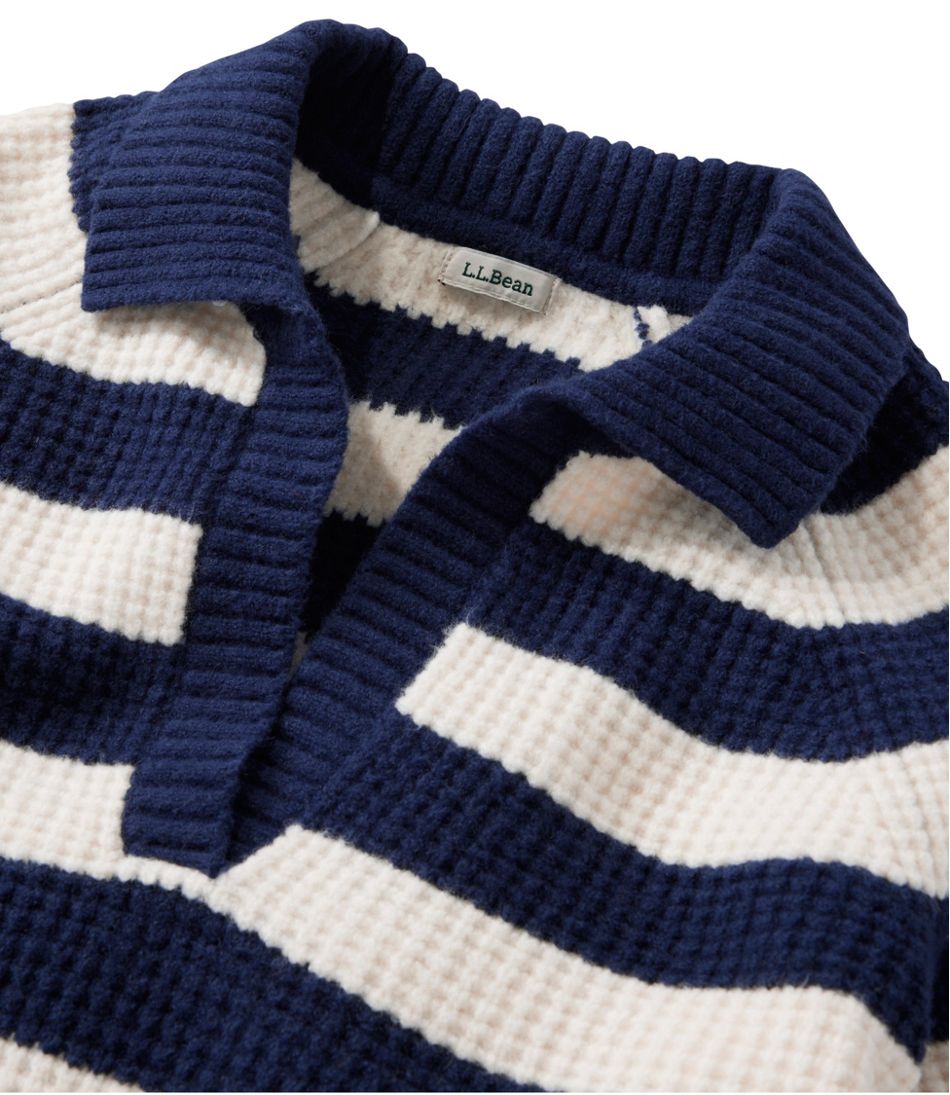 Women's SuperSoft Waffle Sweater, Polo Stripe - Image 4