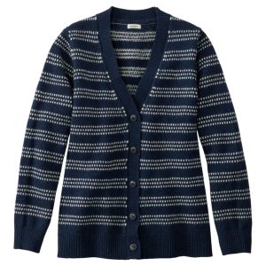 Women's Bean's Classic Ragg Wool Sweater, Button-Front Cardigan Novelty