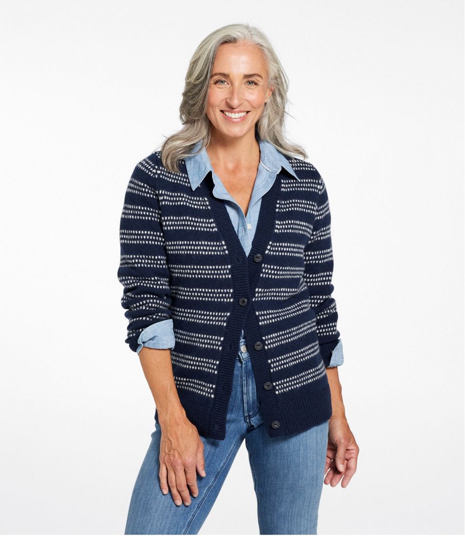 Women's Bean's Classic Ragg Wool Sweater, Button-Front Cardigan Novelty - Image 2