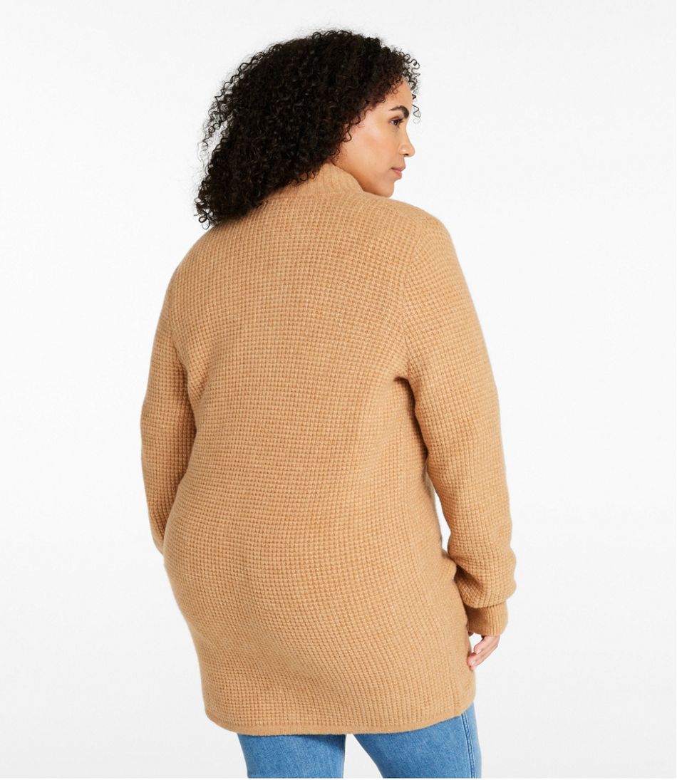 Women's SuperSoft Waffle Sweater, Coatigan - Image 3