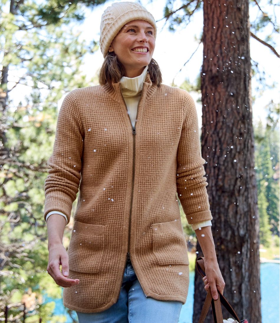 Women's SuperSoft Waffle Sweater, Coatigan - Image 5