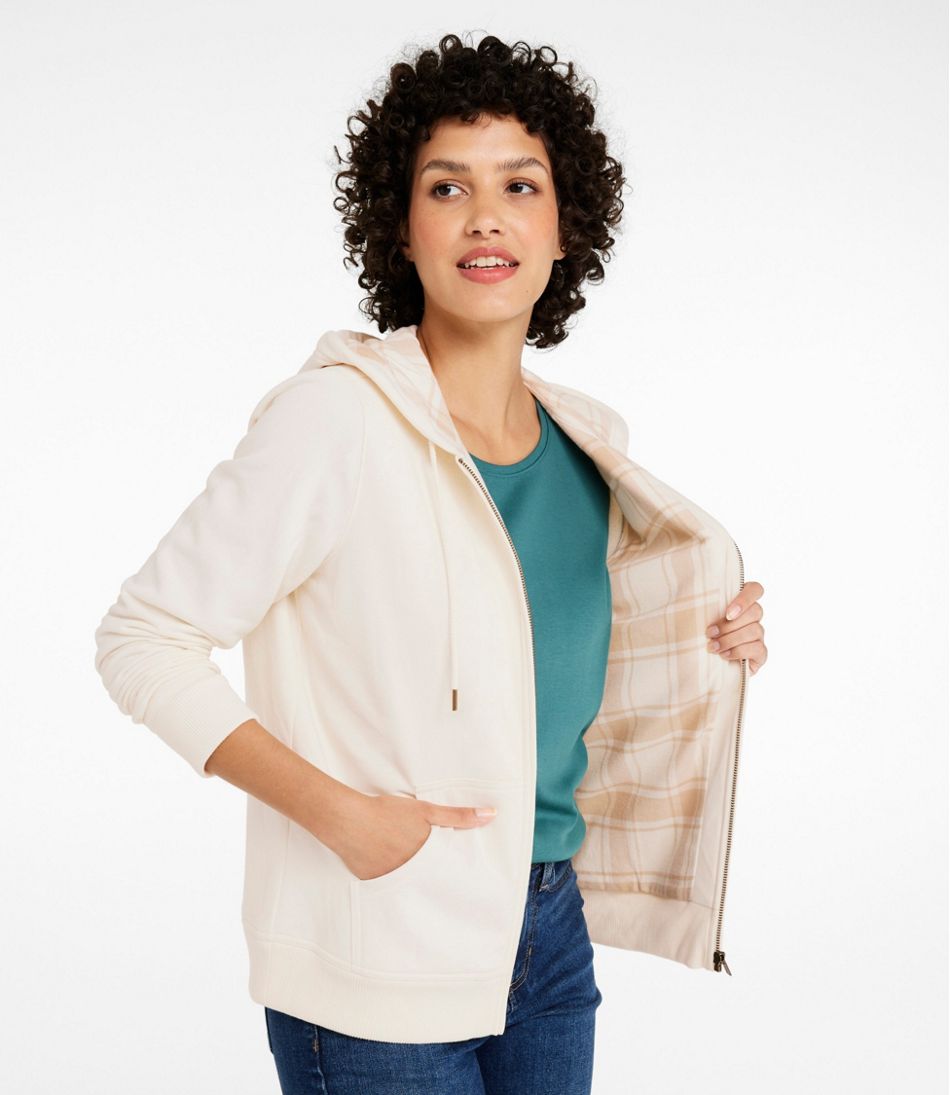Women's L.L.Bean 1912 Sweatshirt, Flannel-Lined Hoodie - Image 2