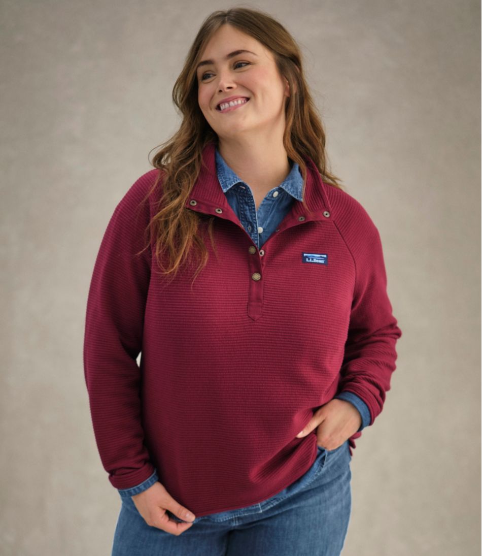 Women's Lakewashed Double-Knit Quarter-Snap - Image 9