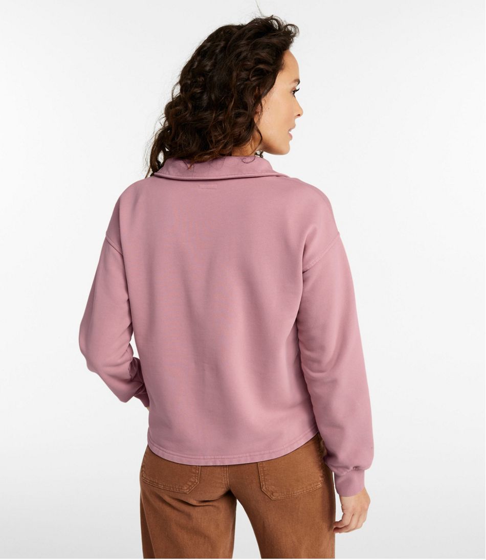 Women's Sunwashed Sweats, Splitneck Polo - Image 3