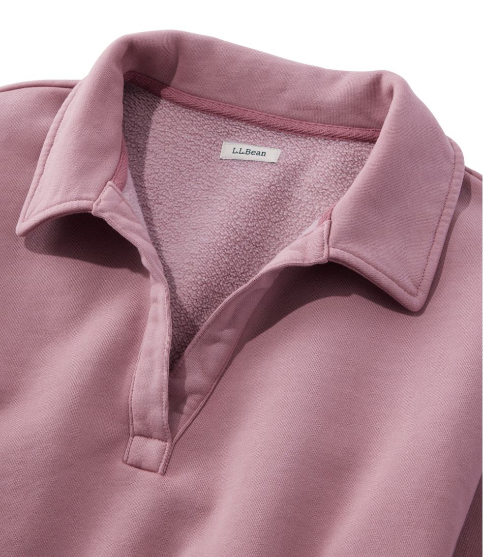 Women's Sunwashed Sweats, Splitneck Polo - Image 4