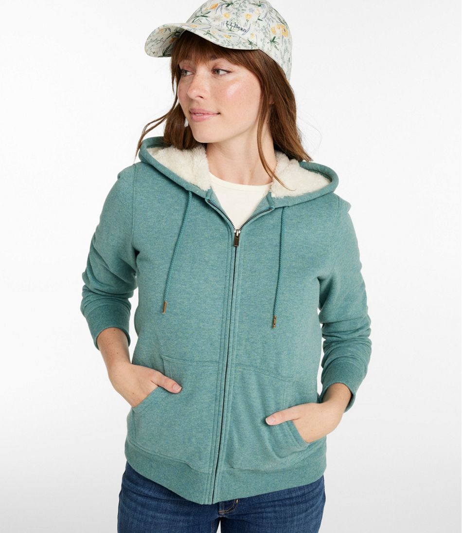 Women's L.L.Bean 1912 Sweatshirt, Sherpa-Lined Hoodie - Image 2