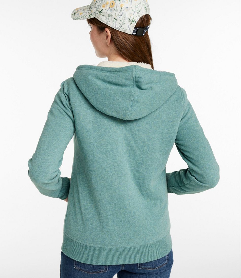 Women's L.L.Bean 1912 Sweatshirt, Sherpa-Lined Hoodie - Image 3