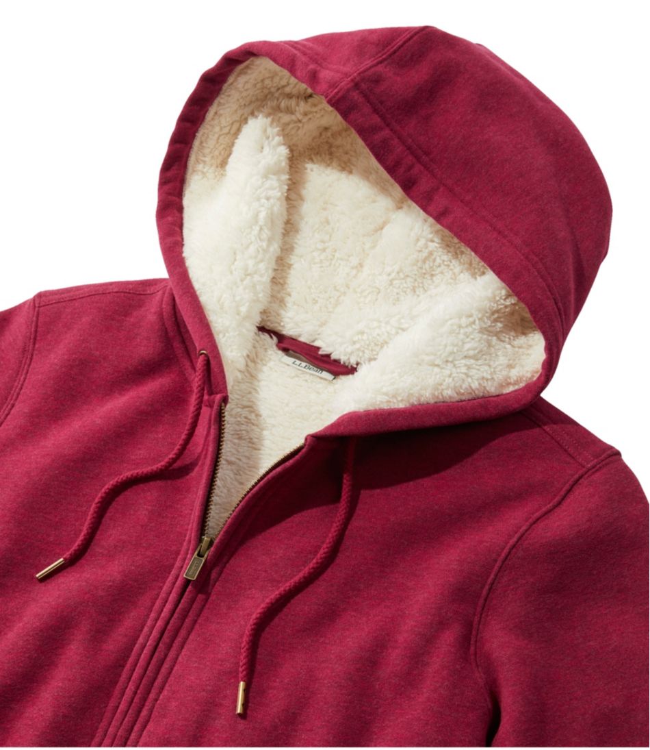 Women's L.L.Bean 1912 Sweatshirt, Sherpa-Lined Hoodie - Image 4
