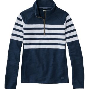 Women's Peaks Island Quarter-Zip Pullover, Stripe