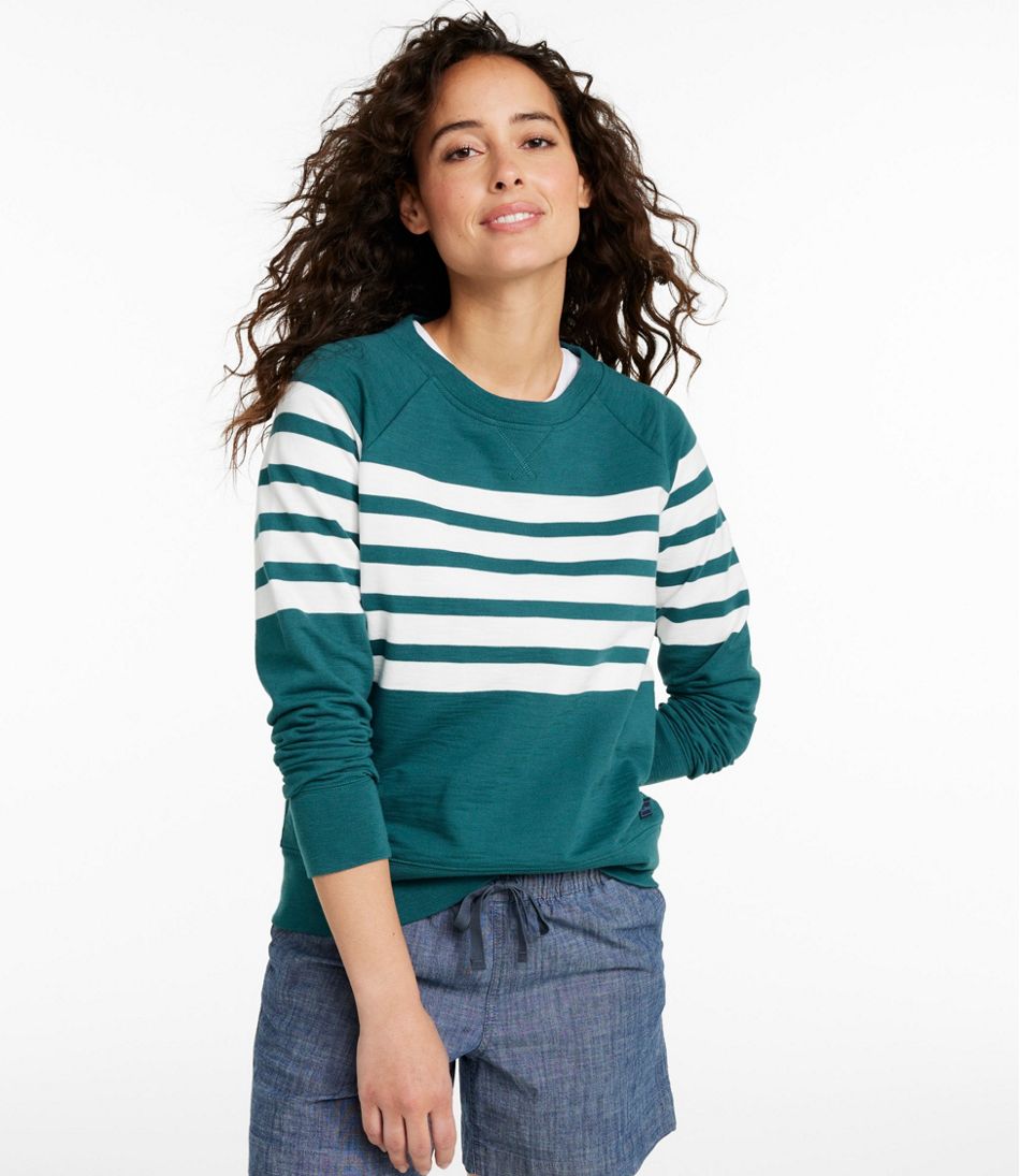 Women's Peaks Island Crewneck, Stripe - Image 2
