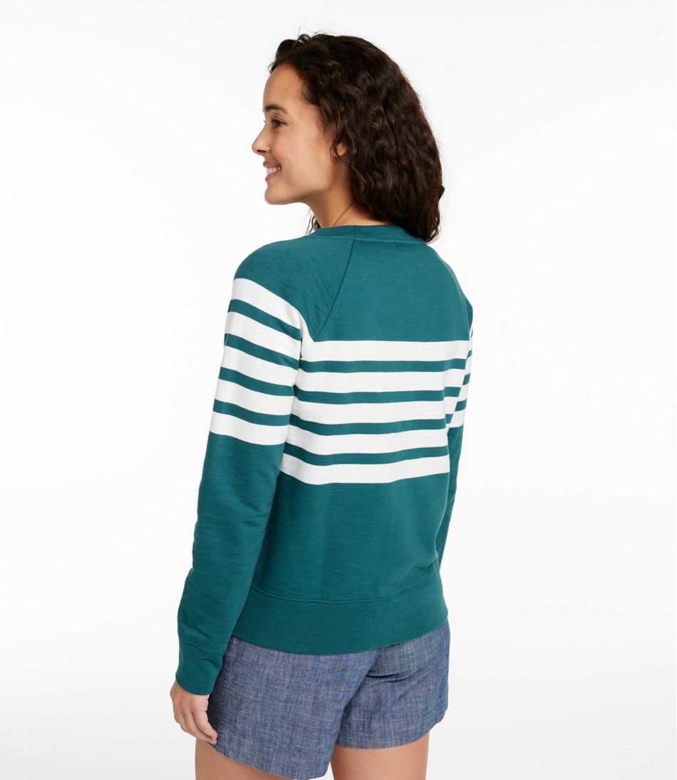 Women's Peaks Island Crewneck, Stripe - Image 3