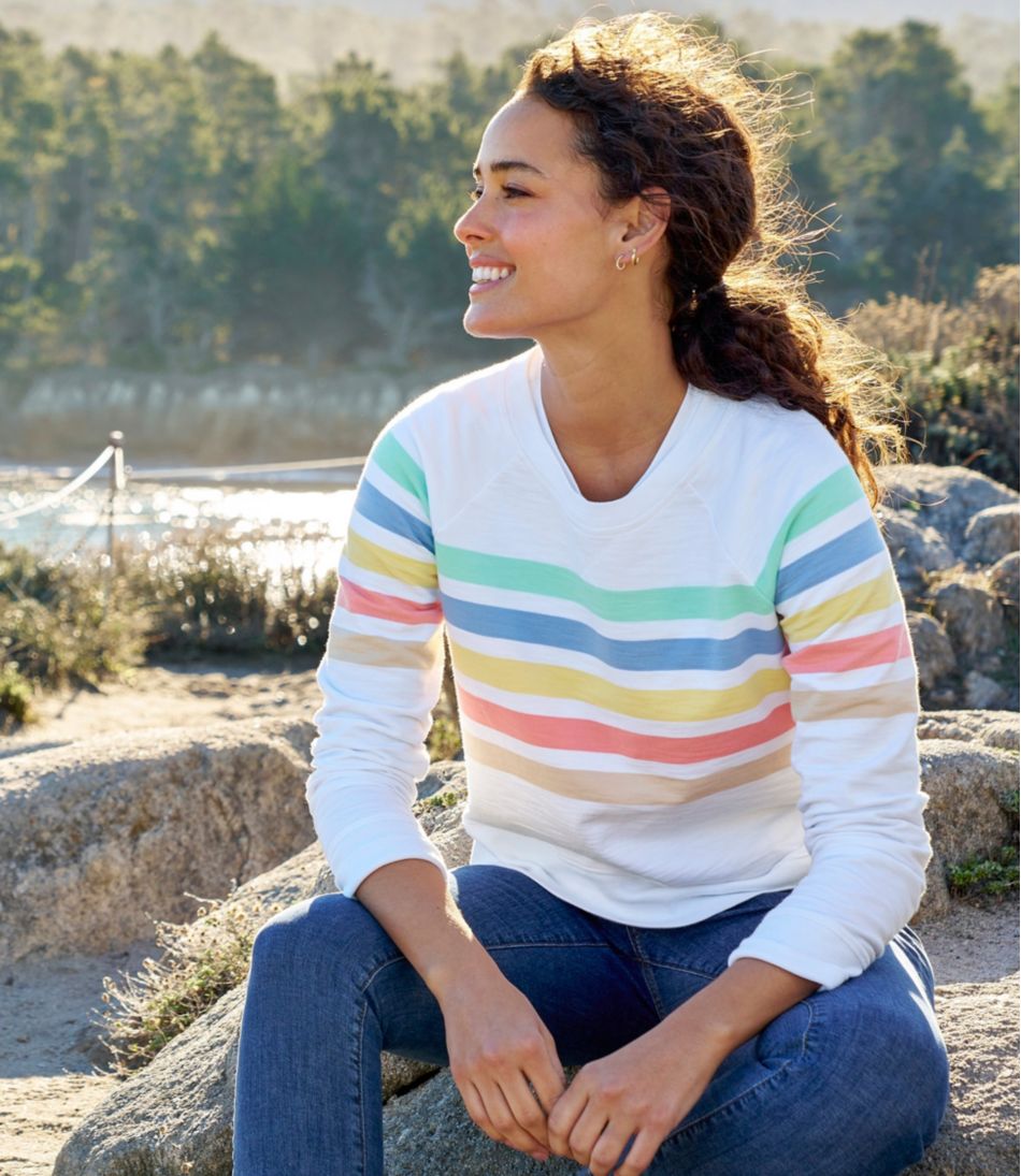 Women's Peaks Island Crewneck, Stripe - Image 6