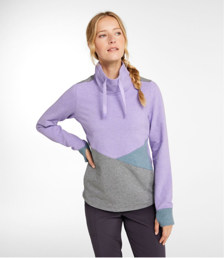 Women's L.L.Bean Cozy Mixed-Knit Pullover, Colorblock - Image 2