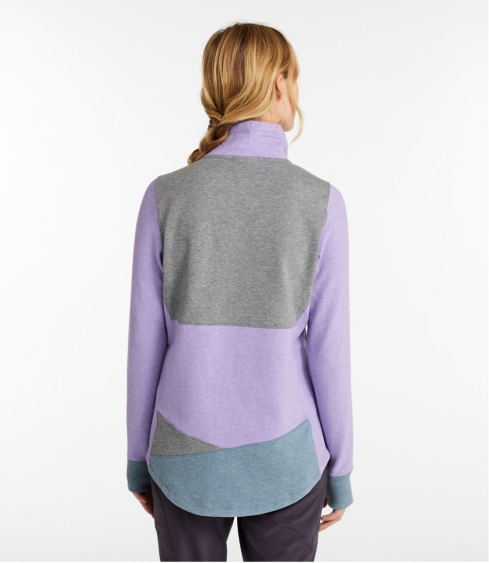 Women's L.L.Bean Cozy Mixed-Knit Pullover, Colorblock - Image 3