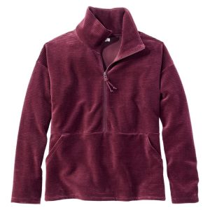 Women's Soft Stretch Corduroy Pullover, Half-Zip