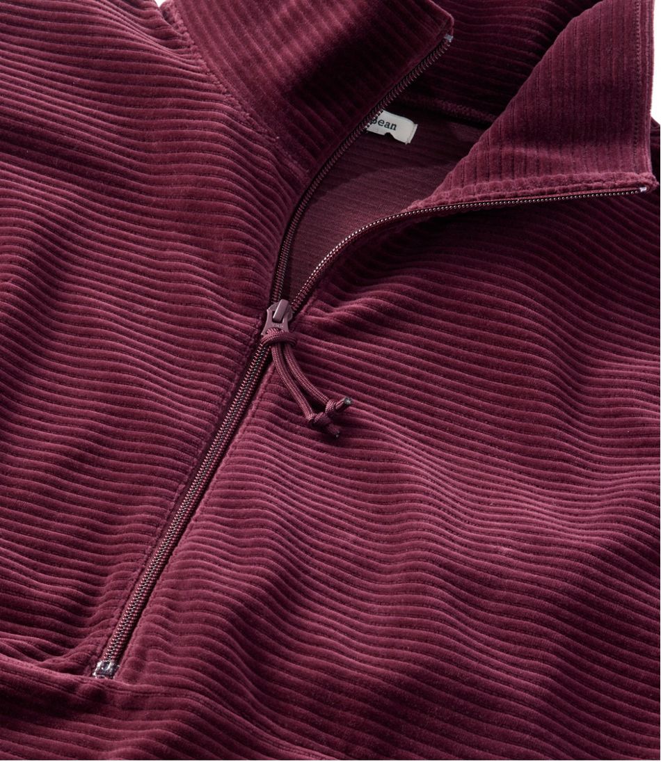Women's Soft Stretch Corduroy Pullover, Half-Zip - Image 4