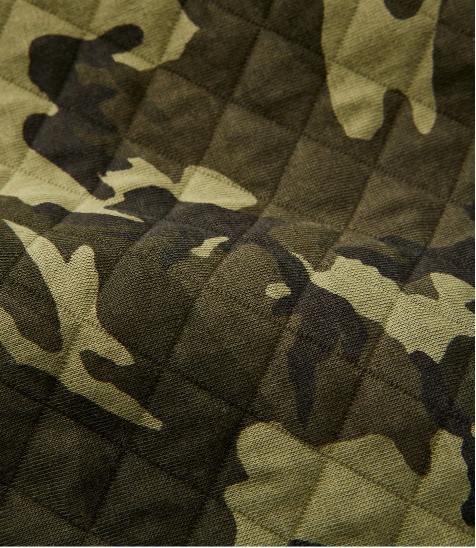 Women's Quilted Sweatshirt, Crewneck Pullover Print - Image 4