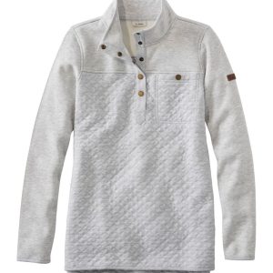 Women's Quilted Sweatshirt, Mockneck Tunic