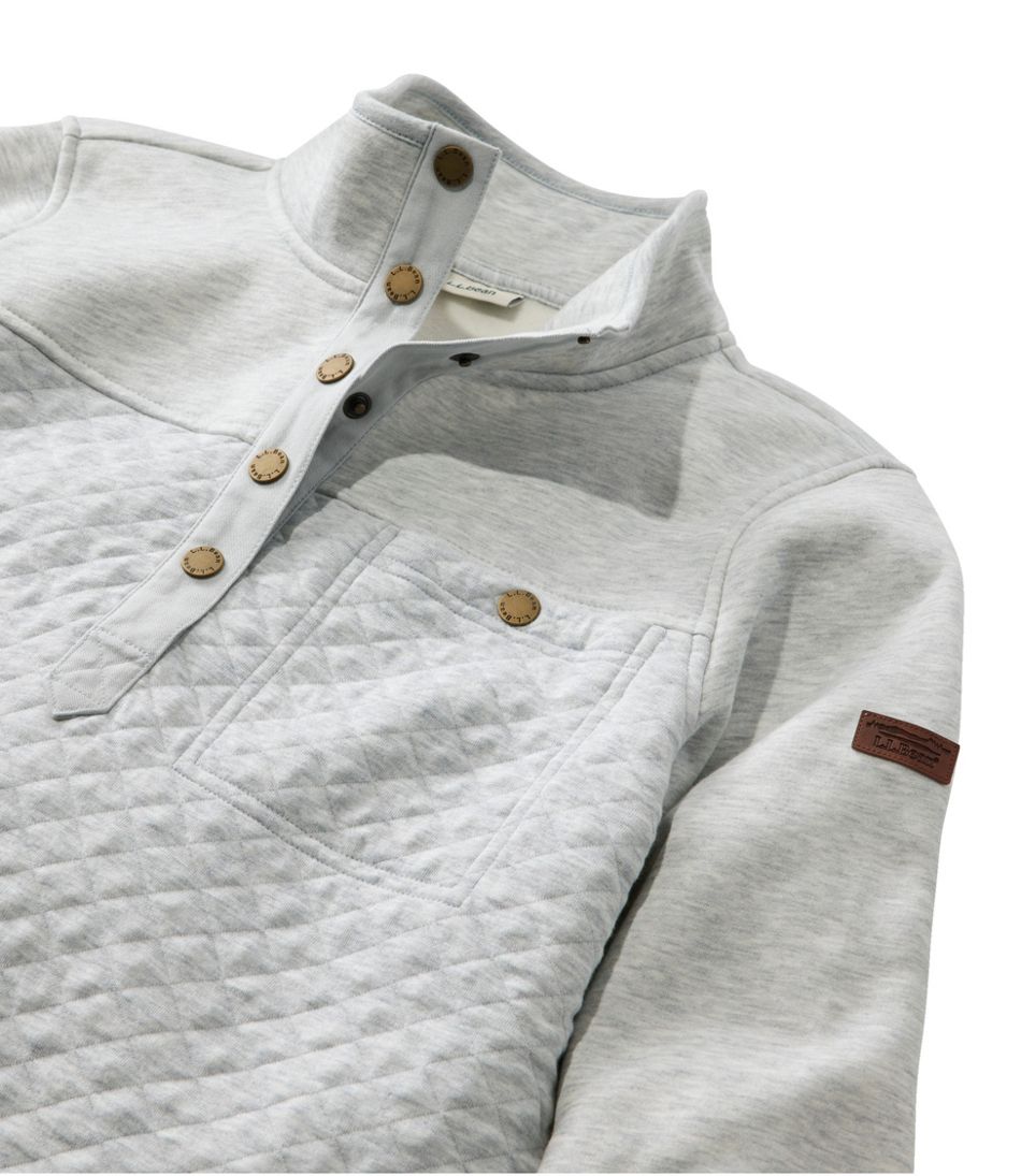 Women's Quilted Sweatshirt, Mockneck Tunic - Image 4