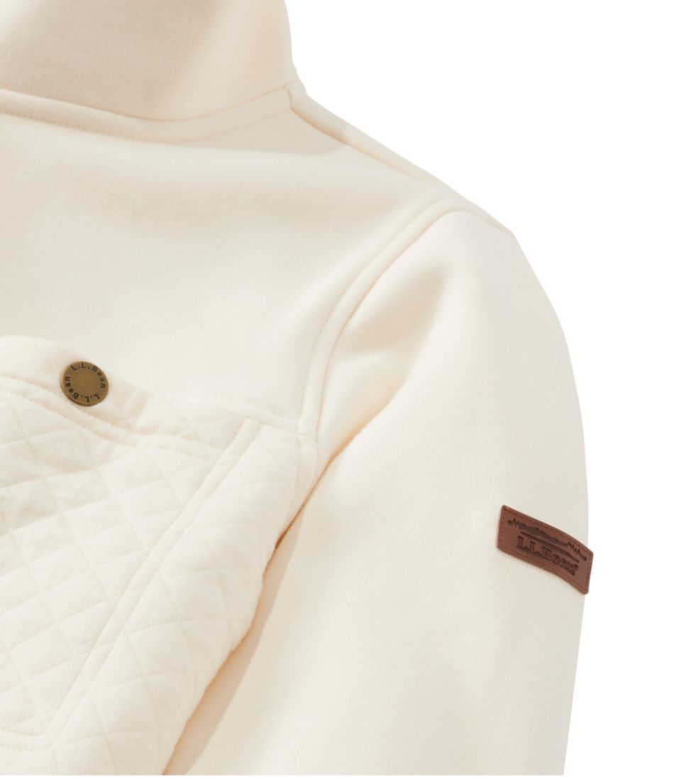 Women's Quilted Sweatshirt, Mockneck Tunic - Image 5