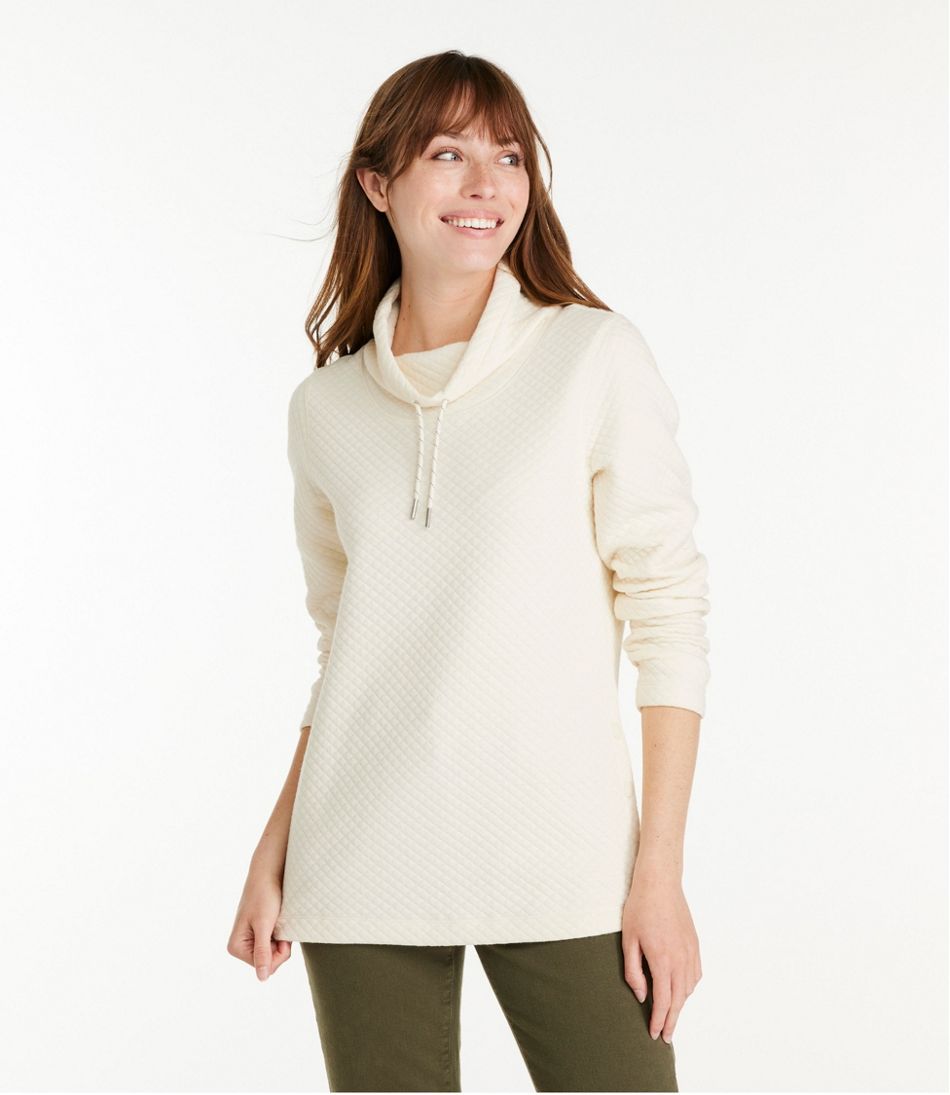 Women's SoftLight Quilted Top, Funnelneck Pullover - Image 2