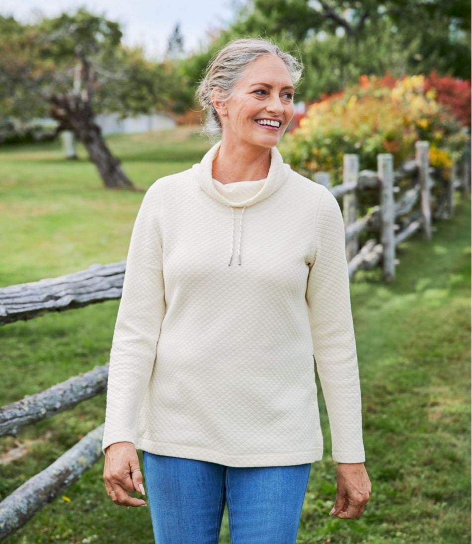 Women's SoftLight Quilted Top, Funnelneck Pullover - Image 6