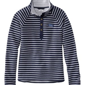 Women's Lakewashed Double-Knit Quarter-Snap, Stripe