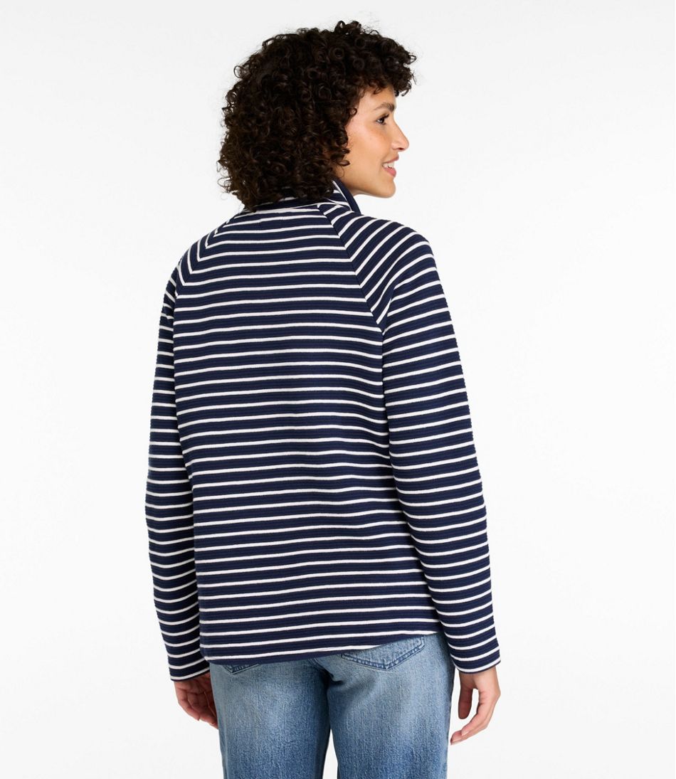 Women's Lakewashed Double-Knit Quarter-Snap, Stripe - Image 3