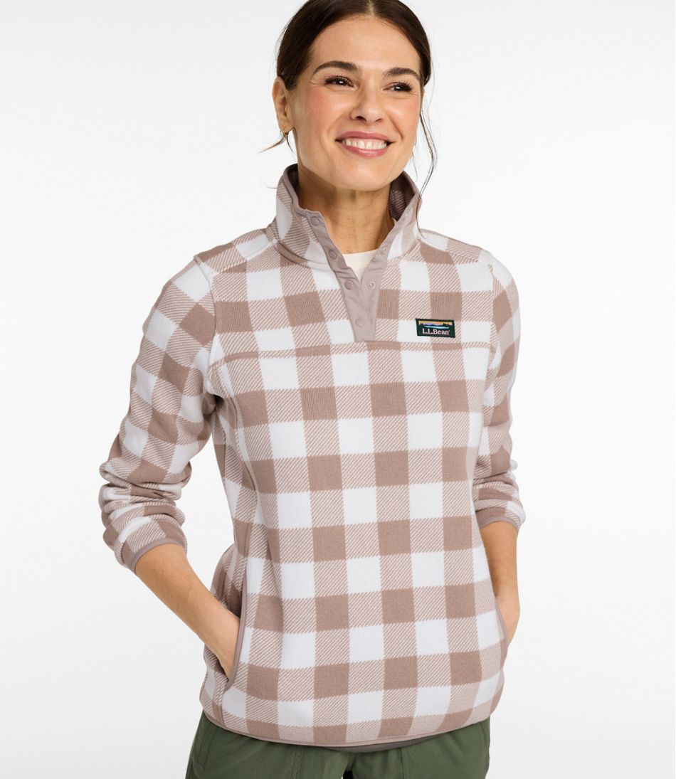 Women's L.L.Bean Sweater Fleece Pullover, Print - Image 2
