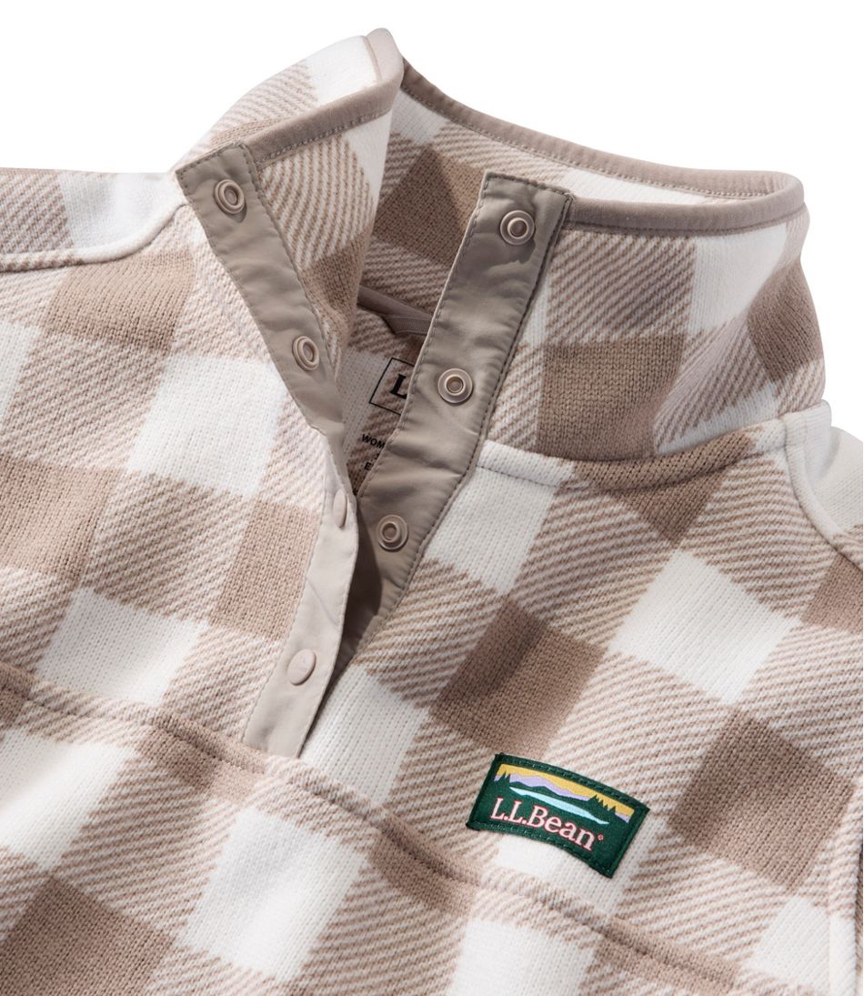 Women's L.L.Bean Sweater Fleece Pullover, Print - Image 4