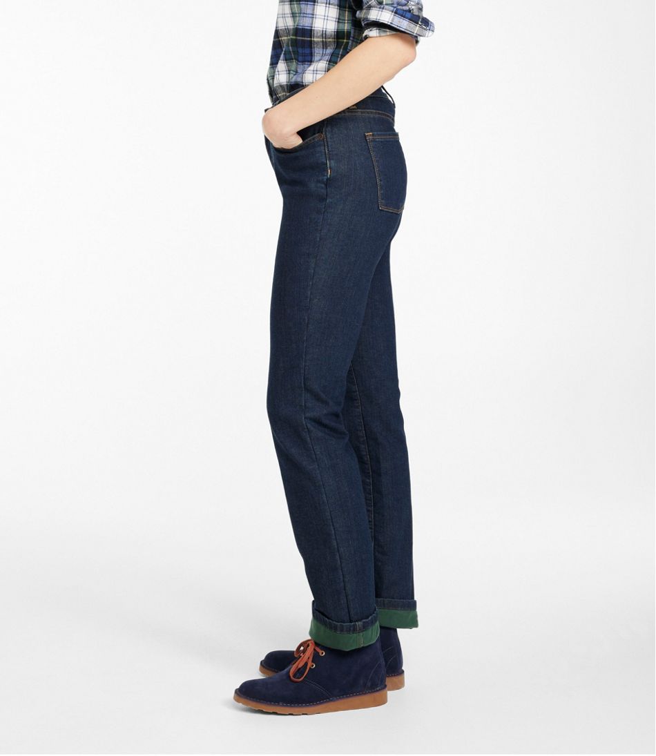Women's True Shape Jeans, High-Rise Straight-Leg Fleece-Lined - Image 4
