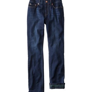 Women's BeanFlex? Jeans, Mid-Rise Straight-Leg Lined