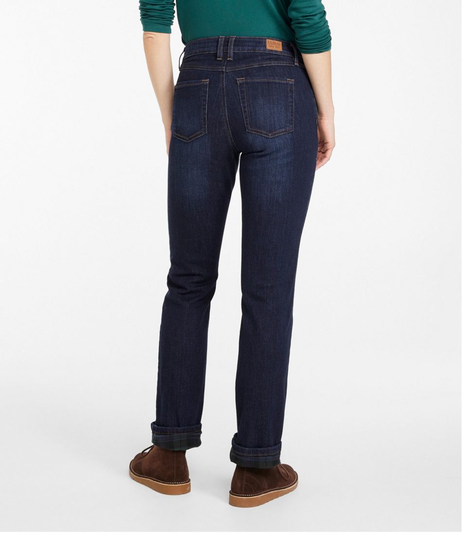 Women's BeanFlex? Jeans, Mid-Rise Straight-Leg Lined - Image 3