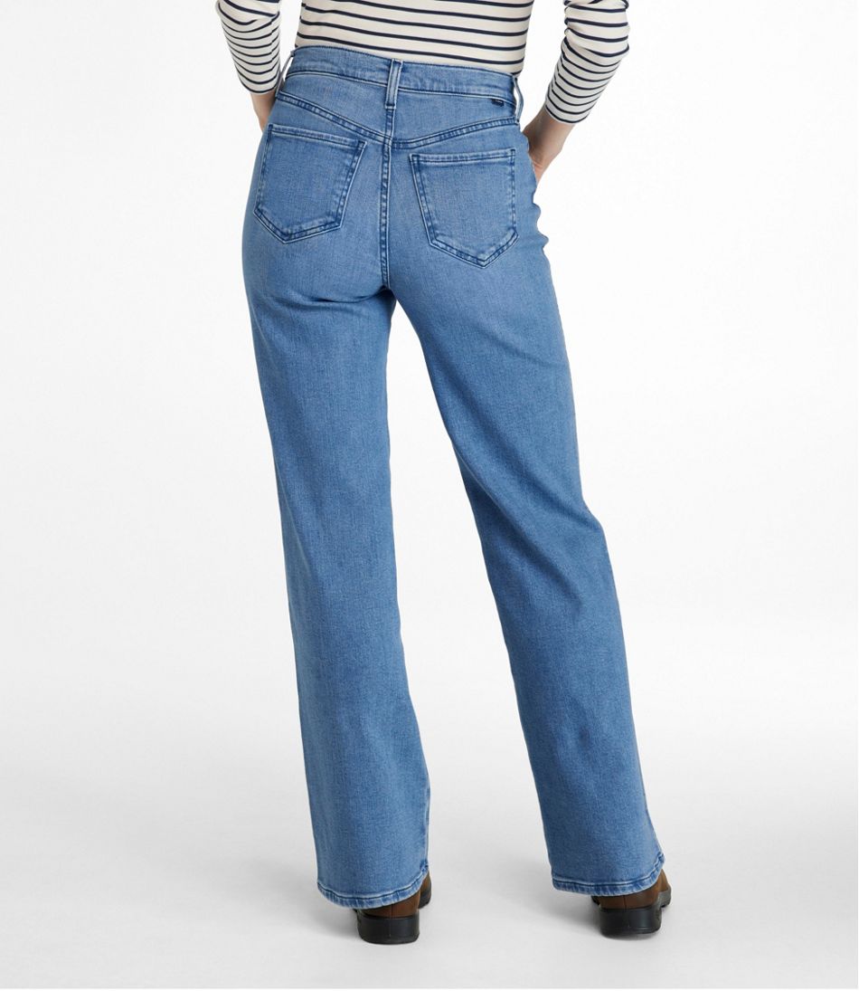 Women's L.L.Bean Everyday Stretch Jeans, High-Rise Relaxed Wide-Leg - Image 3