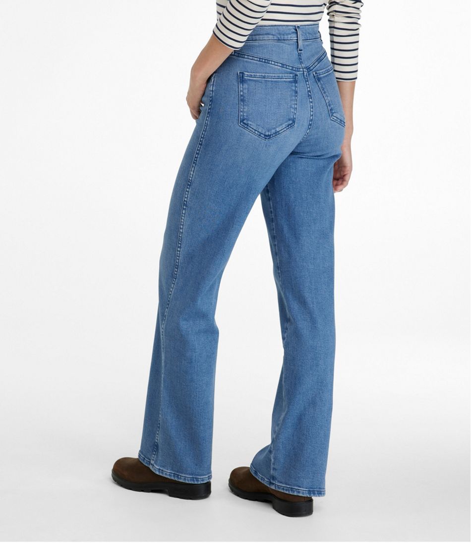 Women's L.L.Bean Everyday Stretch Jeans, High-Rise Relaxed Wide-Leg - Image 4