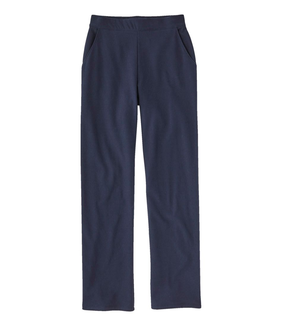 Women's Perfect Fit Pants, Fleece-Backed Straight-Leg