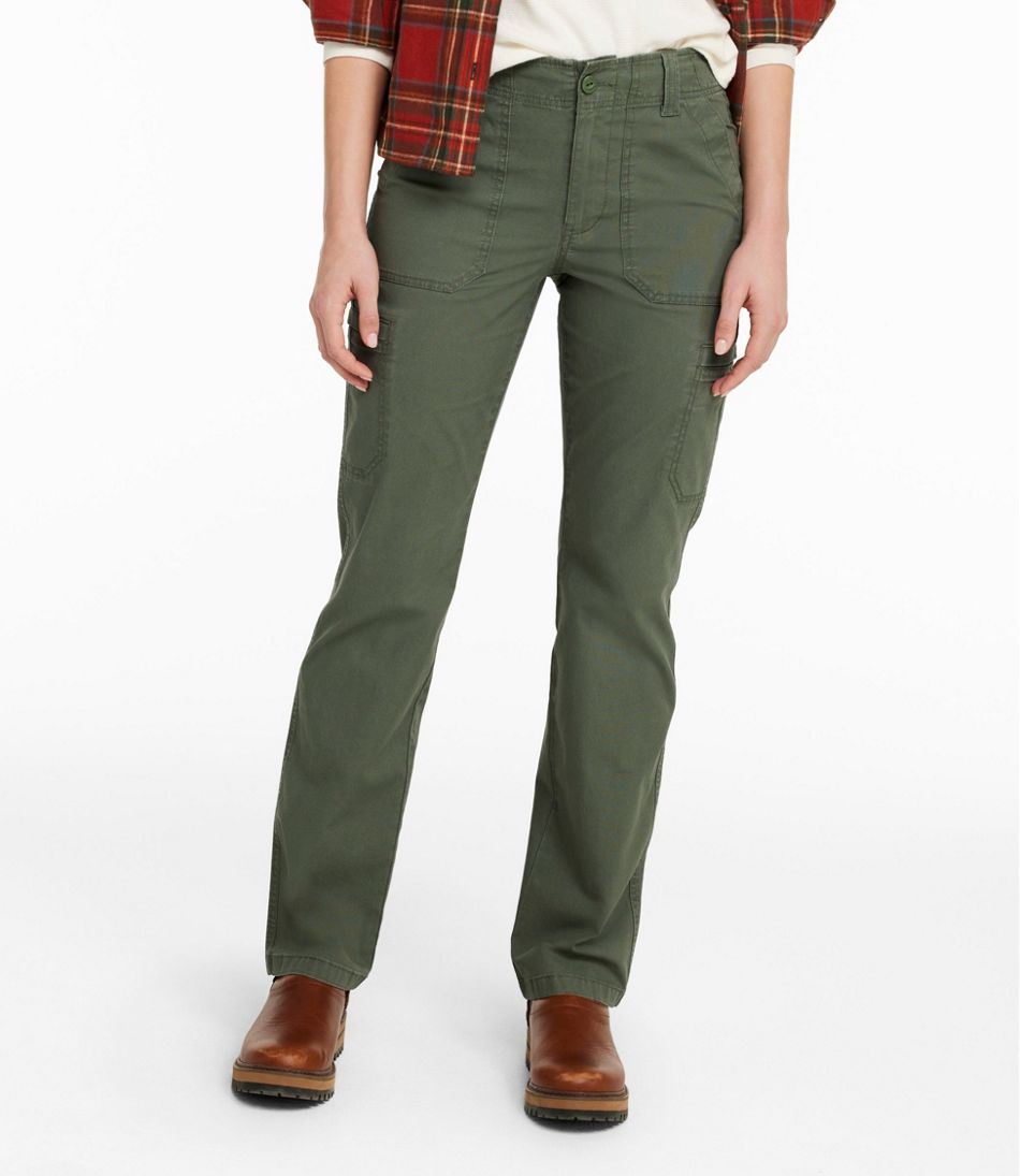 Women's 207 Vintage Cotton Canvas Pants, Mid-Rise Straight-Leg Cargo - Image 2