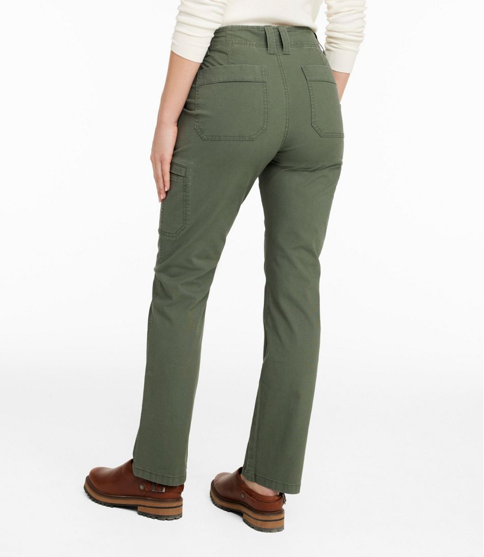 Women's 207 Vintage Cotton Canvas Pants, Mid-Rise Straight-Leg Cargo - Image 3