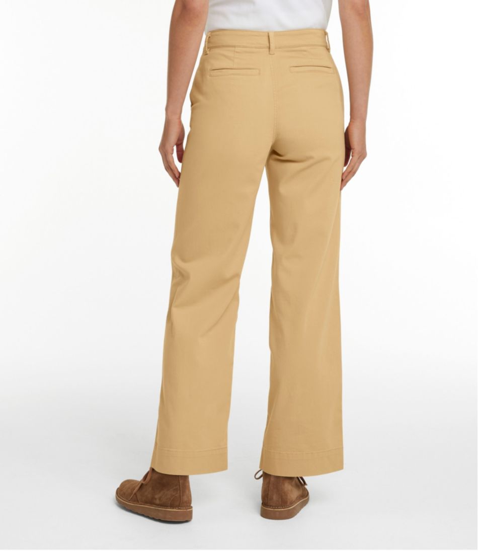 Women's Comfort Stretch Pants, Mid-Rise Wide-Leg Chino - Image 3