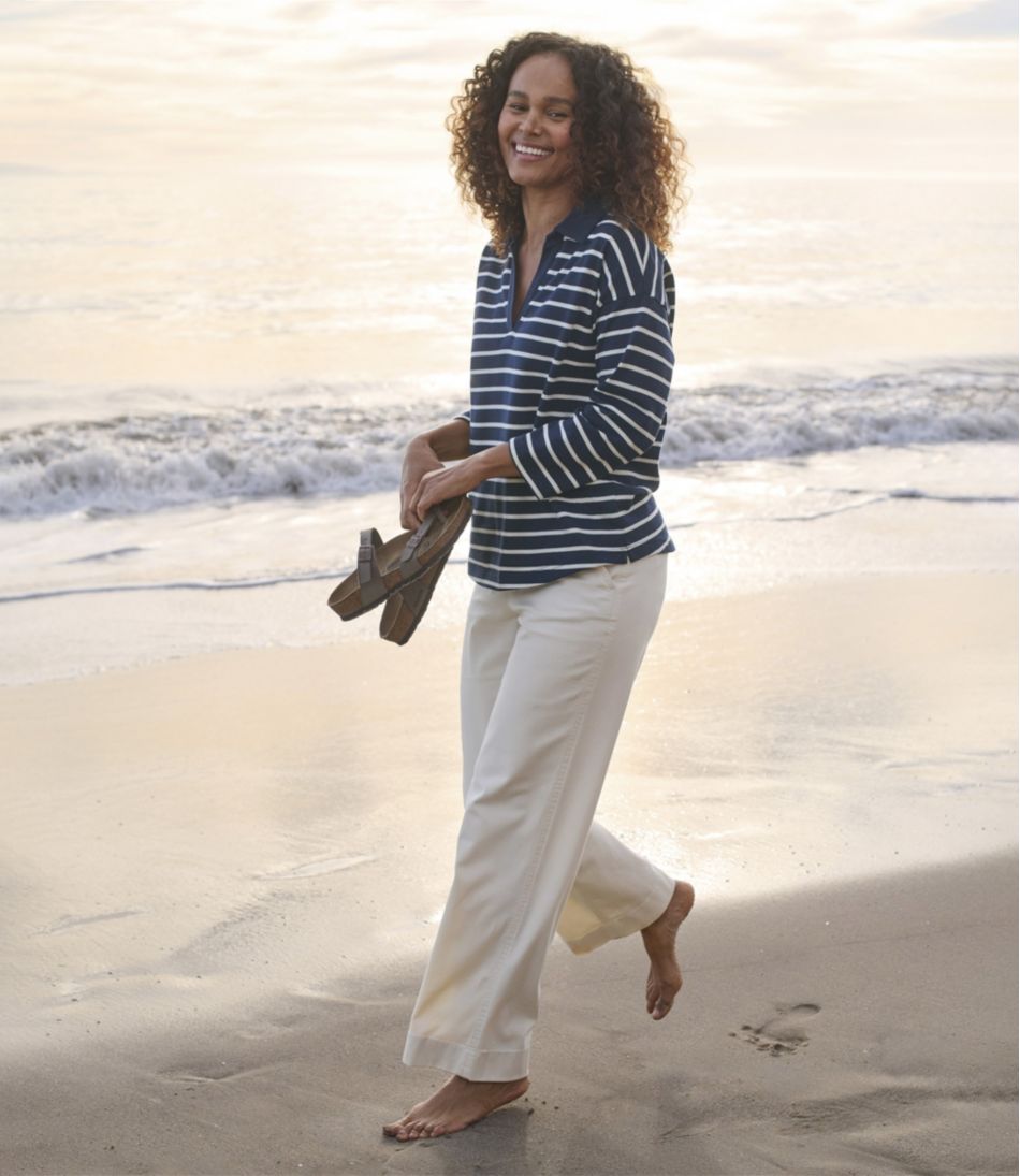 Women's Comfort Stretch Pants, Mid-Rise Wide-Leg Chino - Image 6