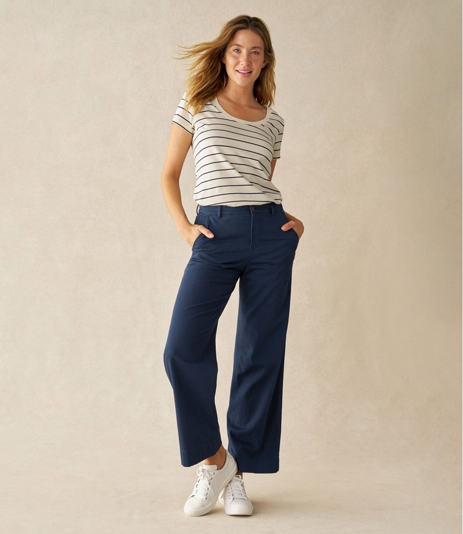 Women's Comfort Stretch Pants, Mid-Rise Wide-Leg Chino - Image 7