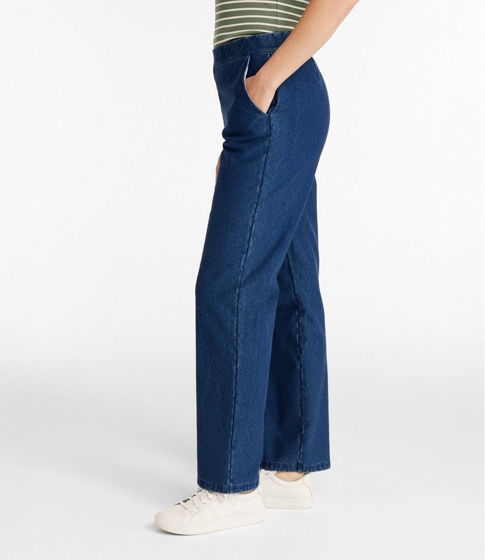 Women's Perfect Fit Pants, Denim Straight-Leg Fleece-Backed - Image 4