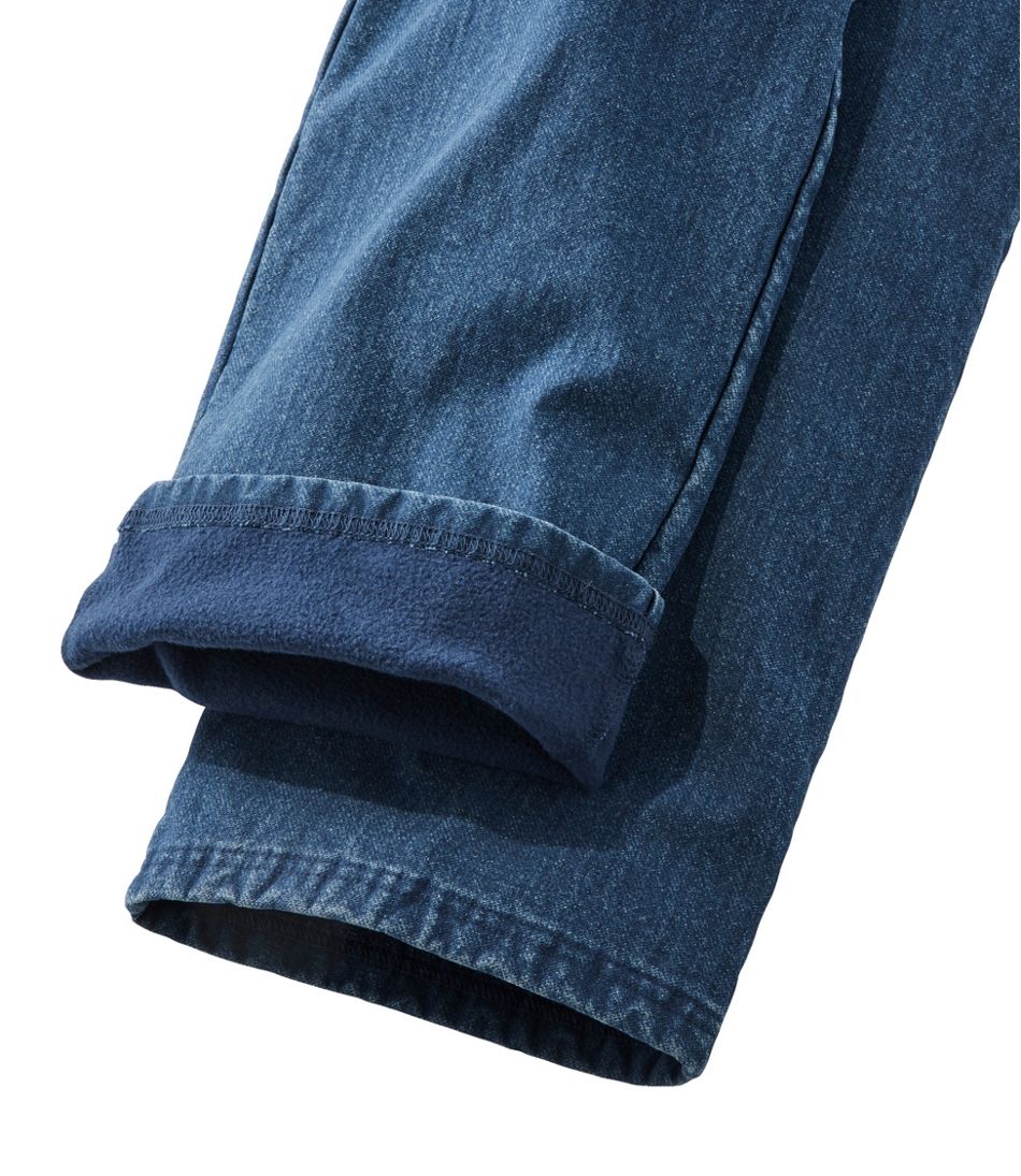 Women's Perfect Fit Pants, Denim Straight-Leg Fleece-Backed - Image 5