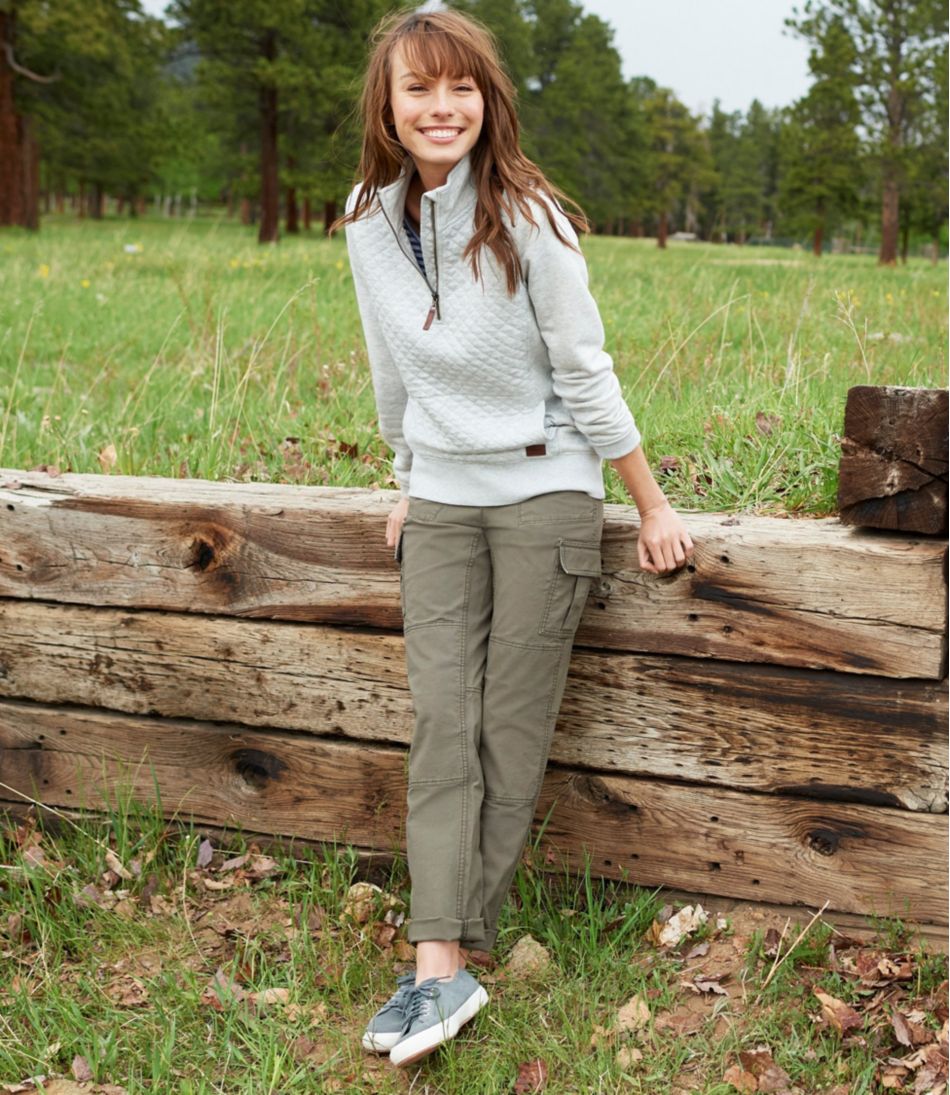 Women's Stretch Canvas Cargo Pants, Mid-Rise Straight-Leg - Image 7