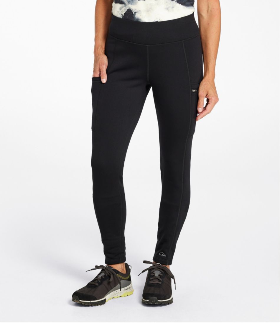 Women's PrimaLoft ThermaStretch Fleece Pocket Tights, Mid-Rise - Image 2