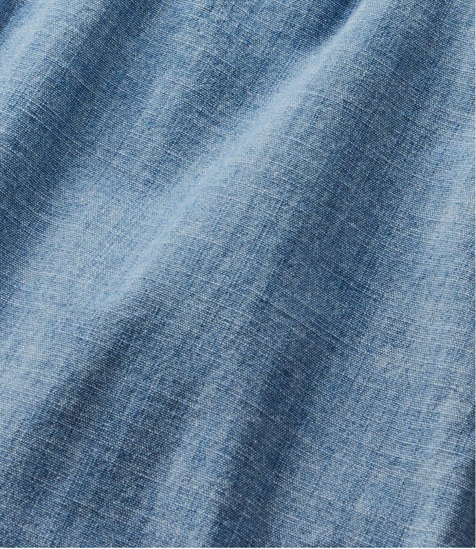 Women's Lakewashed Pull-On Chinos, Mid-Rise Chambray Ankle Pants - Image 6