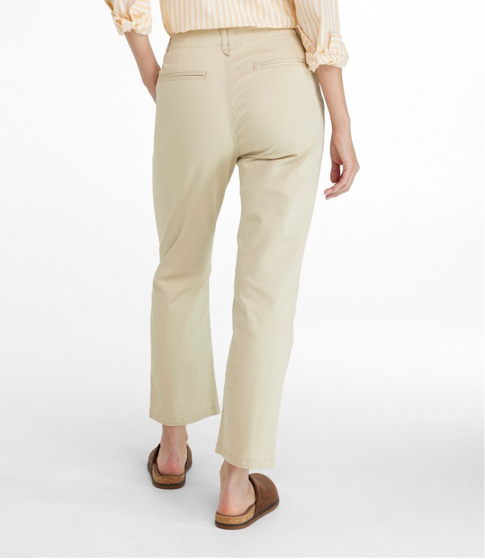 Women's Signature Easy-Cotton Pleated Chinos, Ankle - Image 3