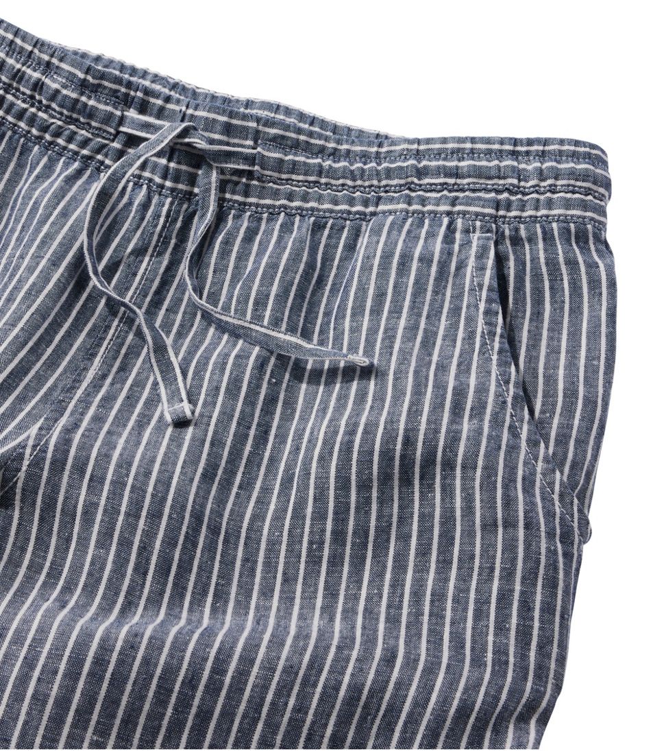 Women's Premium Washable Linen Pull-On Pants, Stripe - Image 4
