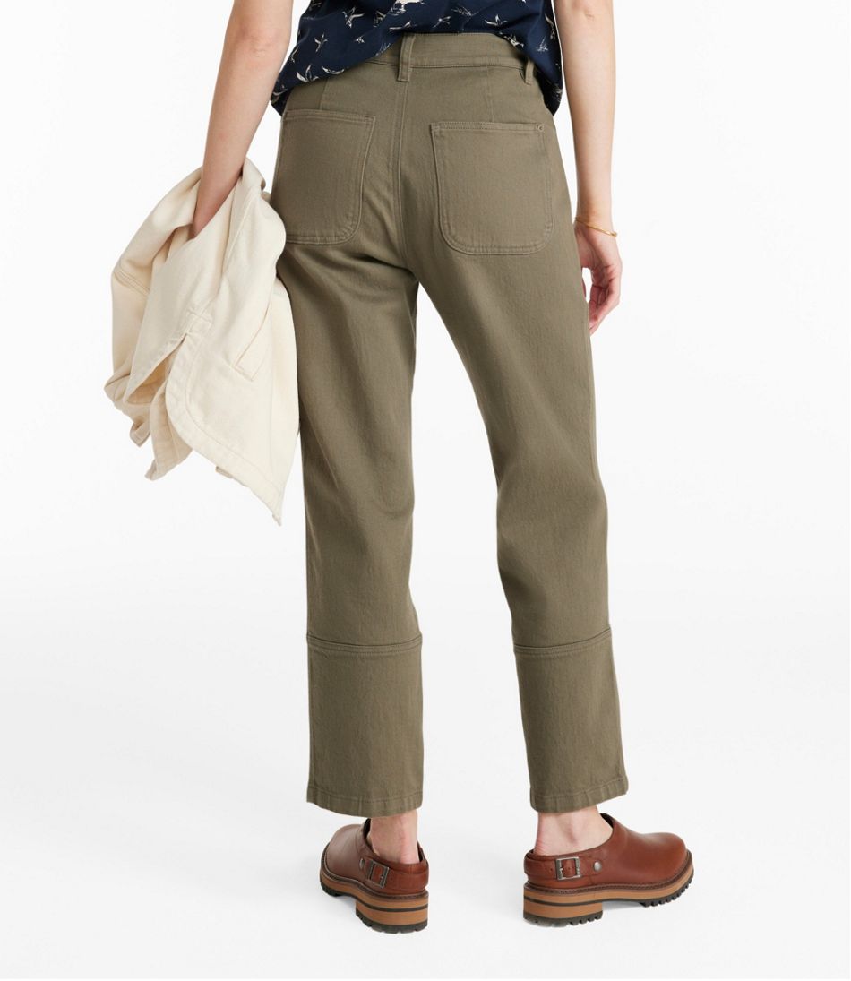 Women's Signature Washed Cotton Barrel Pants, High-Rise Tapered Leg - Image 3